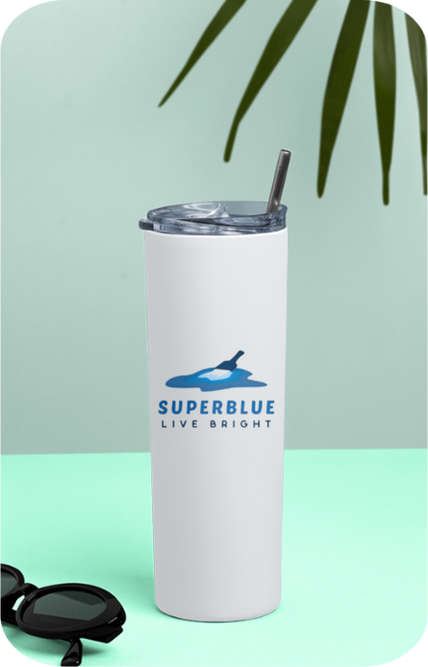 Superblue Sleek Tumbler Bottle – Stylish and Versatile Hydration